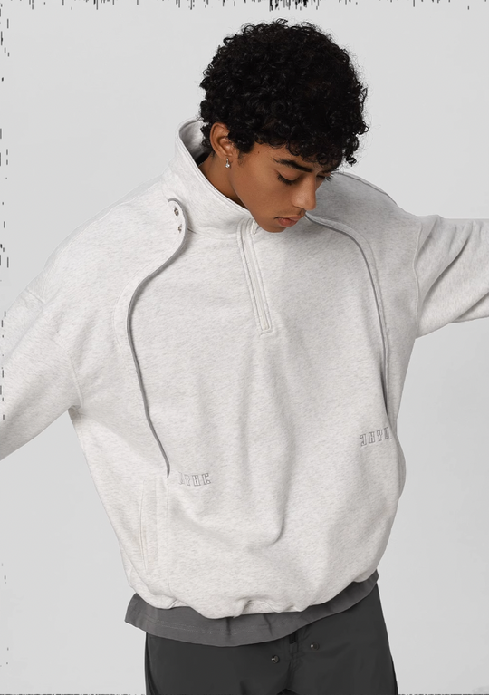 JHYQ 3D Arc Half Zip Sweatshirt