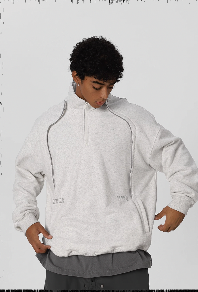 JHYQ 3D Arc Half Zip Sweatshirt