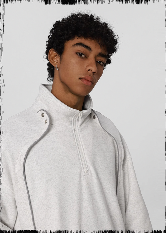 JHYQ 3D Arc Half Zip Sweatshirt