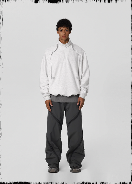 JHYQ 3D Arc Half Zip Sweatshirt