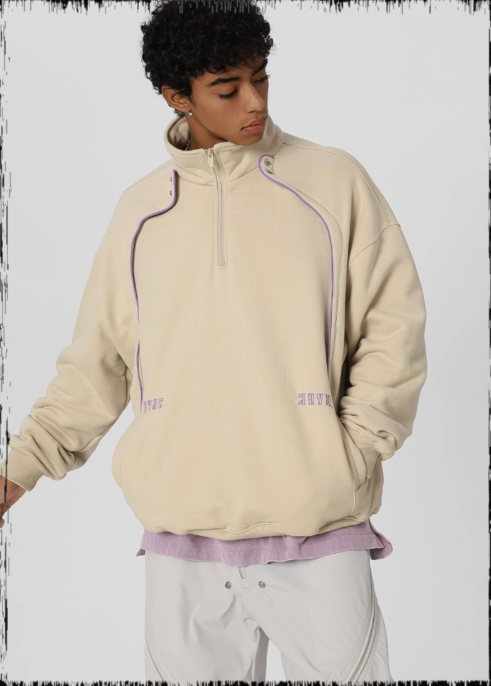 JHYQ 3D Arc Half Zip Sweatshirt
