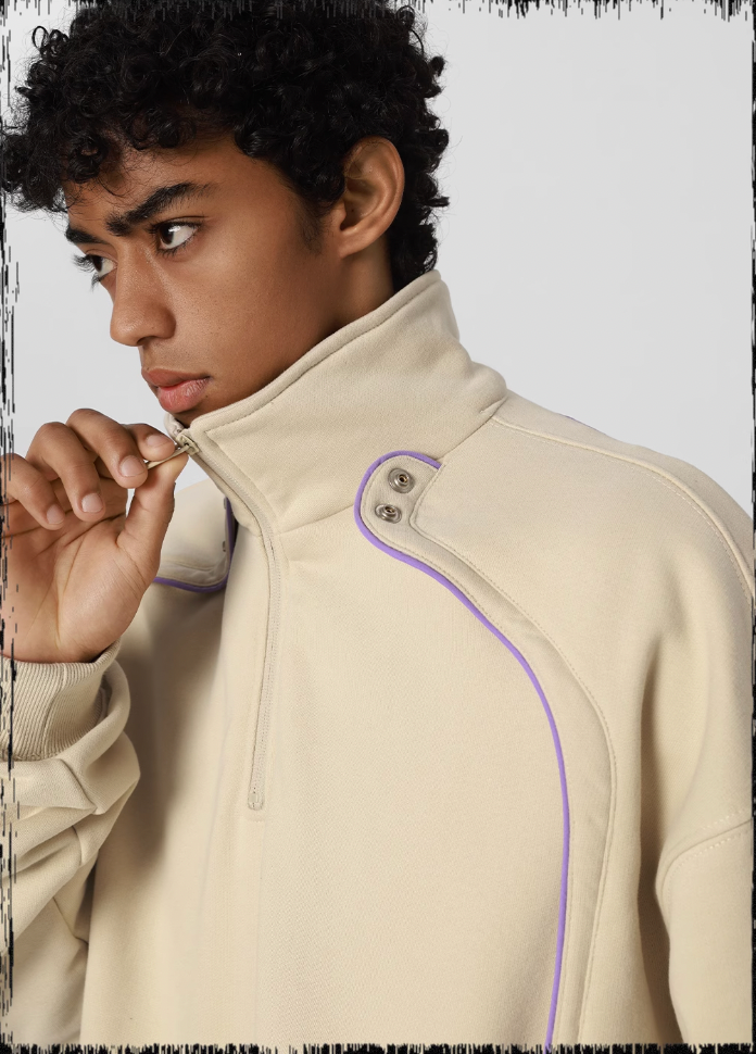 JHYQ 3D Arc Half Zip Sweatshirt