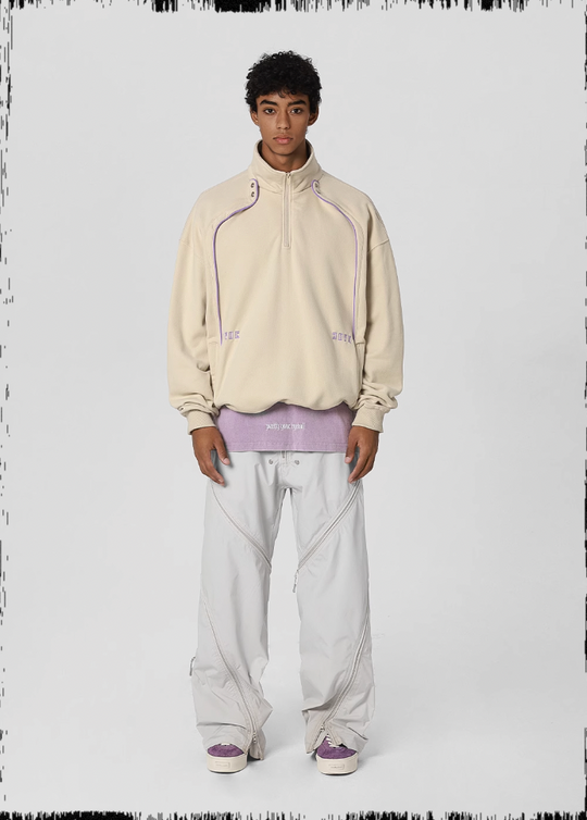 JHYQ 3D Arc Half Zip Sweatshirt