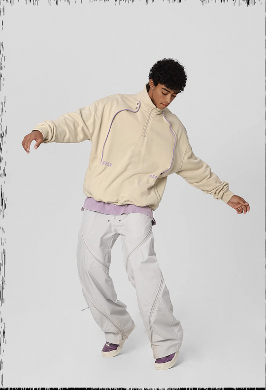 JHYQ 3D Arc Half Zip Sweatshirt