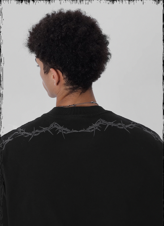 JHYQ Logo Printing Washed Long Sleeved Tee