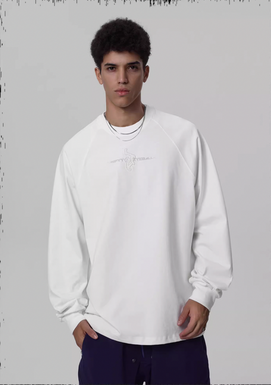 JHYQ Embroidered Beaded Logo Long Sleeved Tee