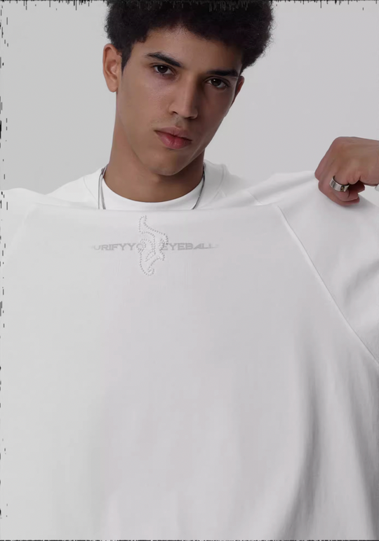 JHYQ Embroidered Beaded Logo Long Sleeved Tee