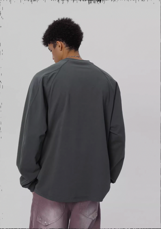 JHYQ Embroidered Beaded Logo Long Sleeved Tee