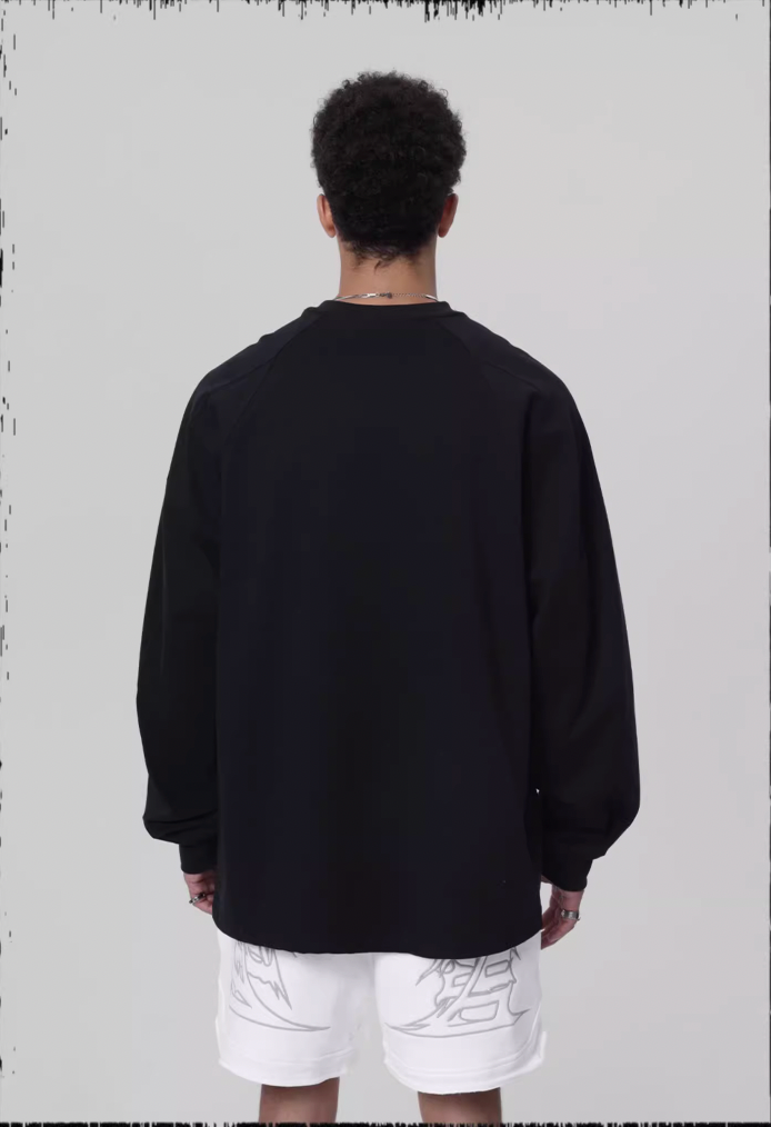 JHYQ Embroidered Beaded Logo Long Sleeved Tee