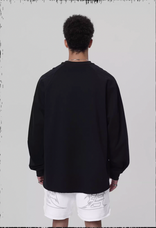 JHYQ Embroidered Beaded Logo Long Sleeved Tee