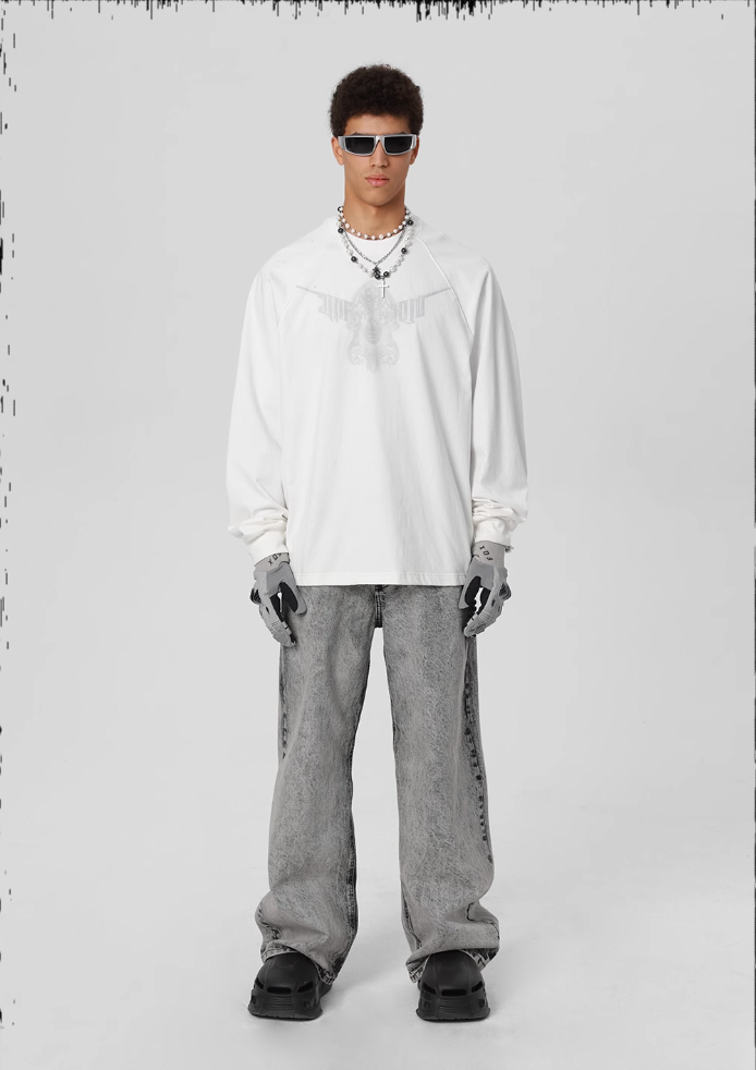 JHYQ 3D Stretch Printed Long Sleeved Tee