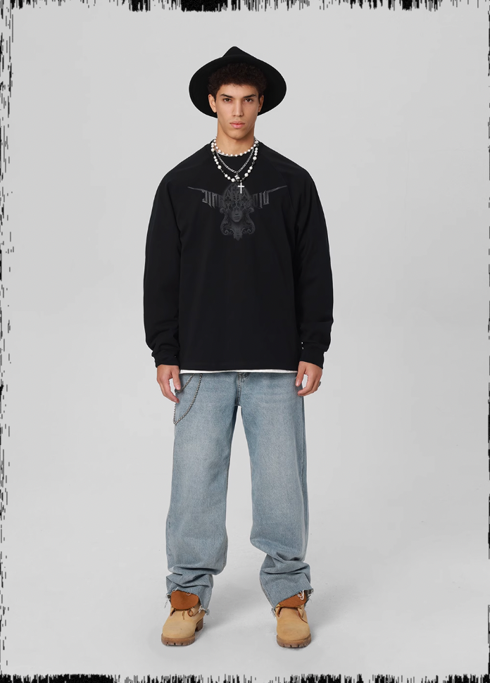 JHYQ 3D Stretch Printed Long Sleeved Tee