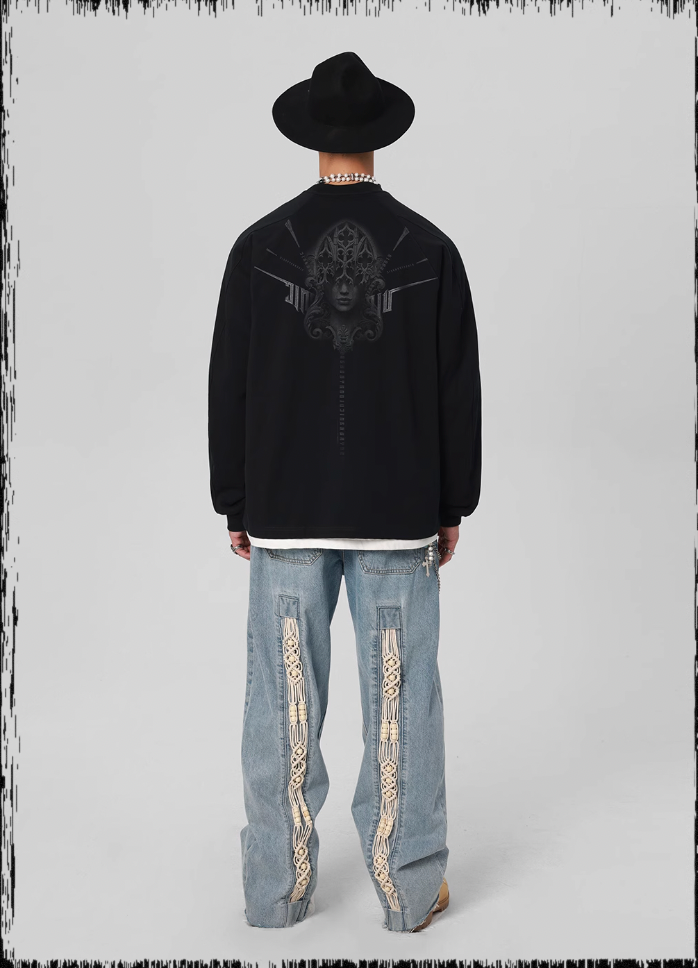 JHYQ 3D Stretch Printed Long Sleeved Tee