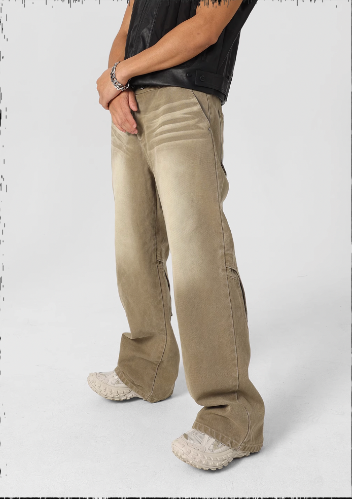 JHYQ Sand Washed Gradient Denim Jeans