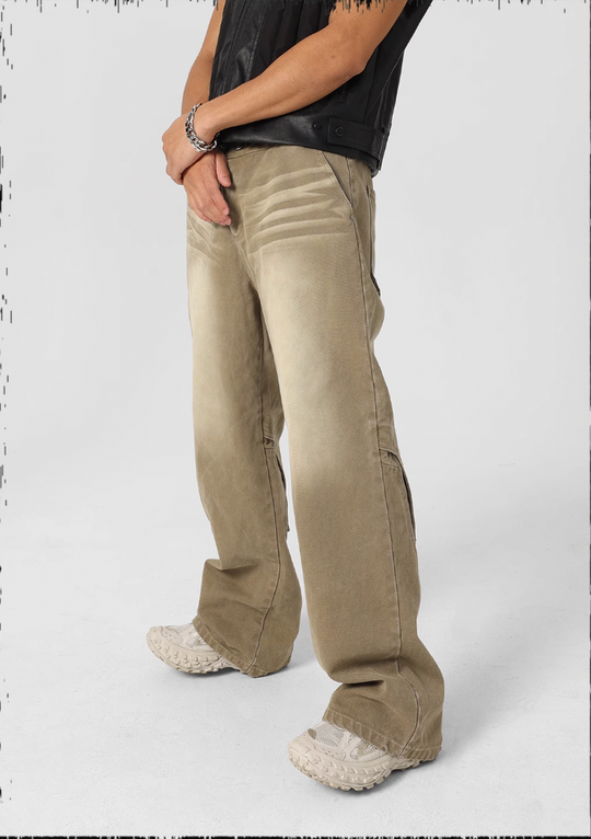 JHYQ Sand Washed Gradient Denim Jeans