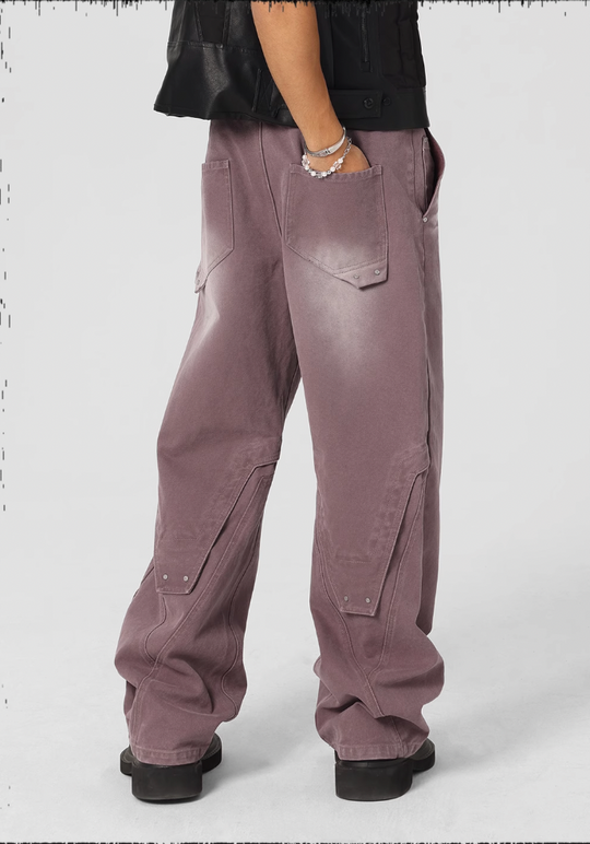 JHYQ Sand Washed Gradient Denim Jeans