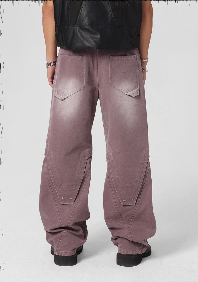 JHYQ Sand Washed Gradient Denim Jeans