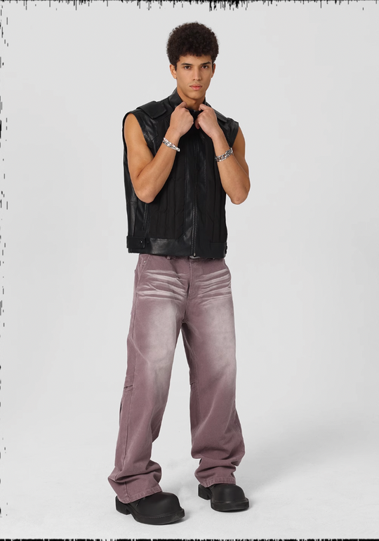 JHYQ Sand Washed Gradient Denim Jeans