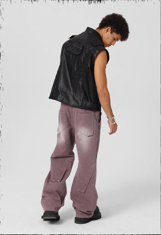 JHYQ Sand Washed Gradient Denim Jeans