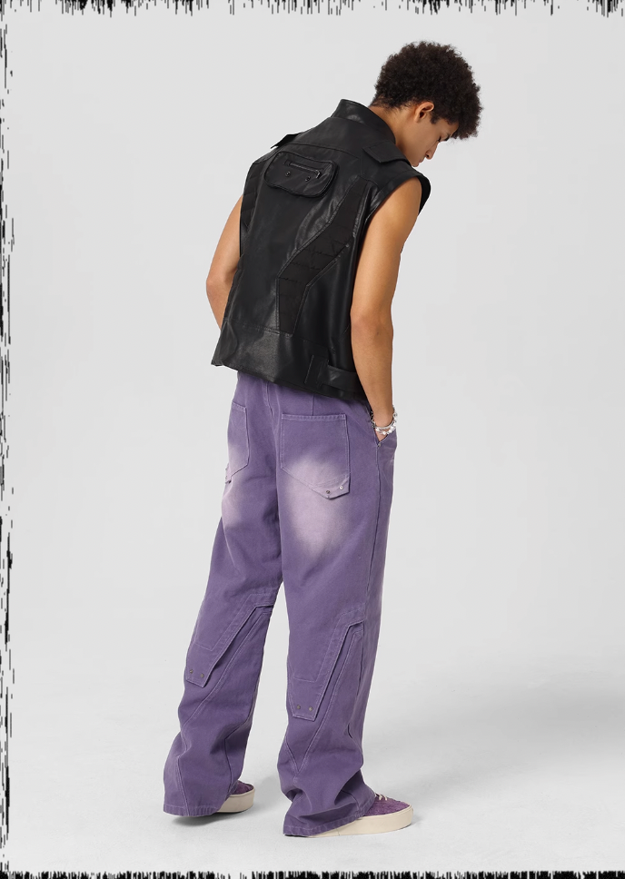 JHYQ Sand Washed Gradient Denim Jeans