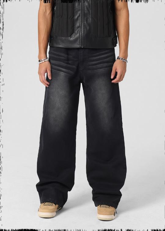 JHYQ Sand Washed Gradient Denim Jeans