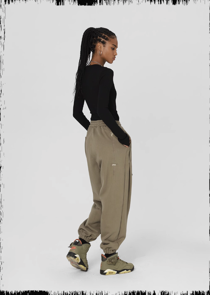 JHYQ Loose Embroidery Sweat Pants