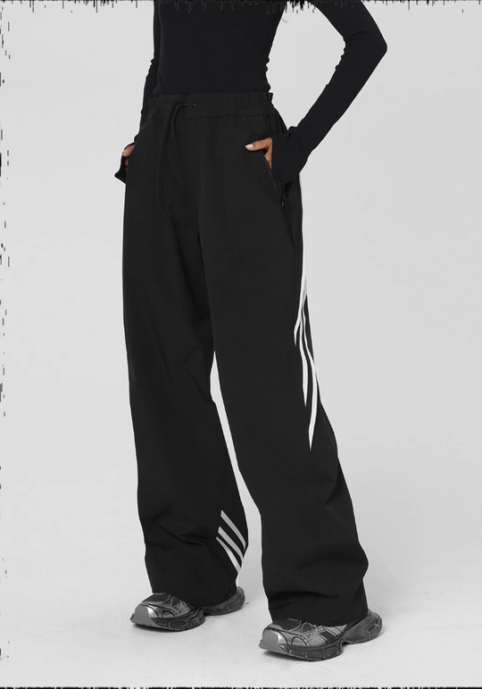 JHYQ Striped Paratrooper Drawstring Sports Pants