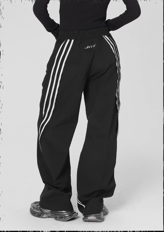 JHYQ Striped Paratrooper Drawstring Sports Pants
