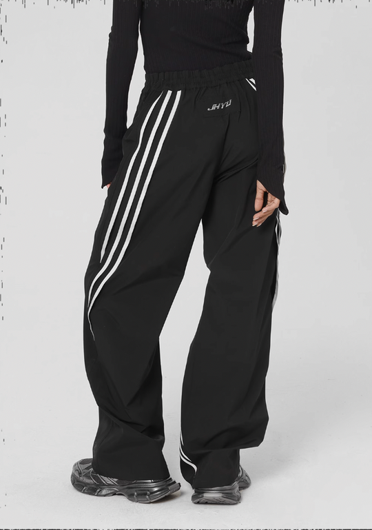 JHYQ Striped Paratrooper Drawstring Sports Pants
