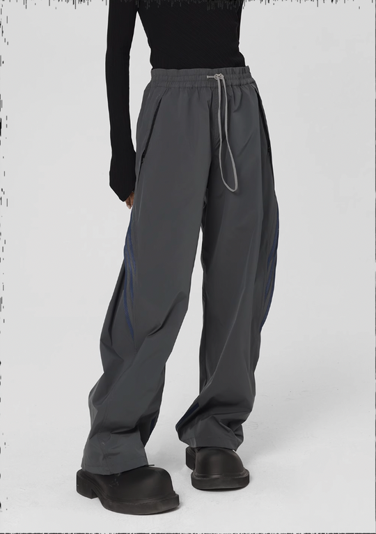 JHYQ Striped Paratrooper Drawstring Sports Pants