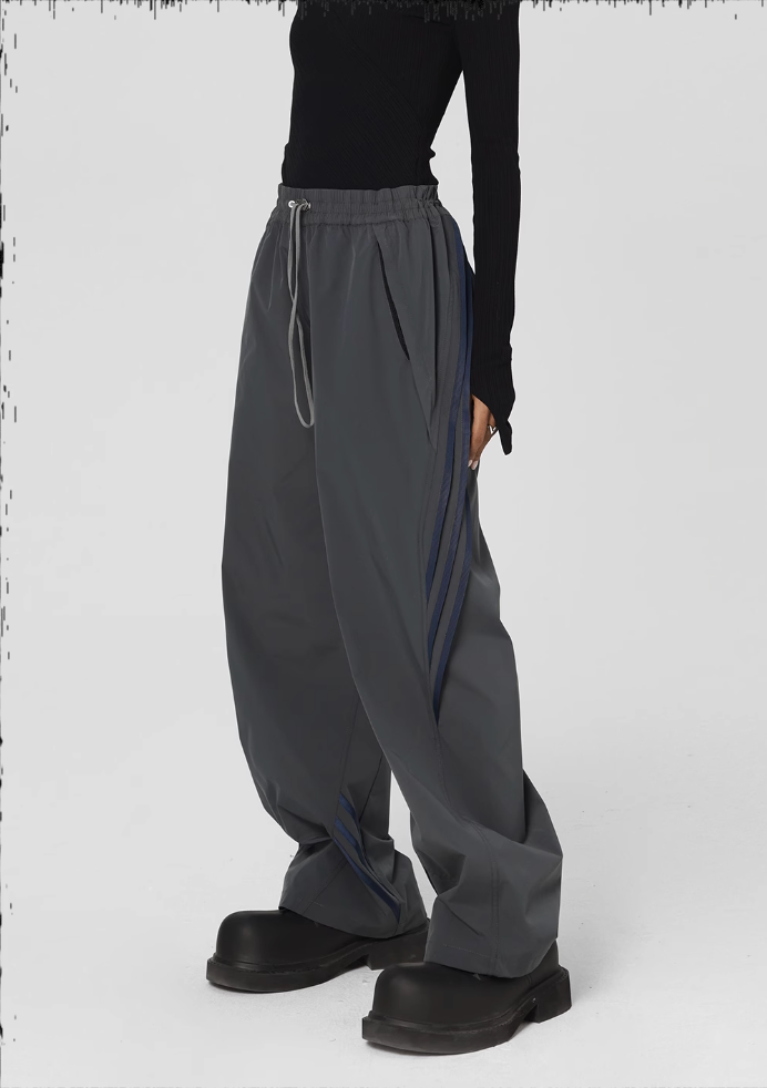 JHYQ Striped Paratrooper Drawstring Sports Pants