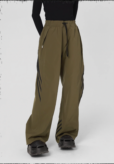 JHYQ Striped Paratrooper Drawstring Sports Pants