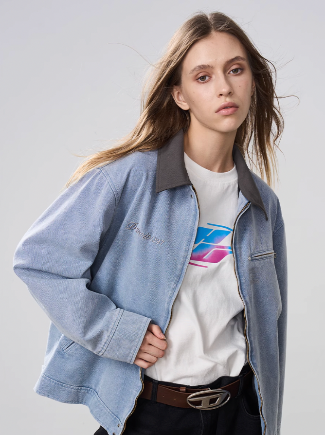 Harsh and Cruel Lapel Collar Embroidered Jacket