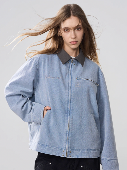 Harsh and Cruel Lapel Collar Embroidered Jacket