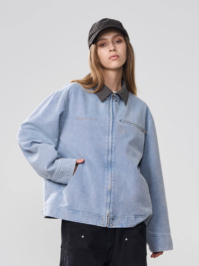 Harsh and Cruel Lapel Collar Embroidered Jacket