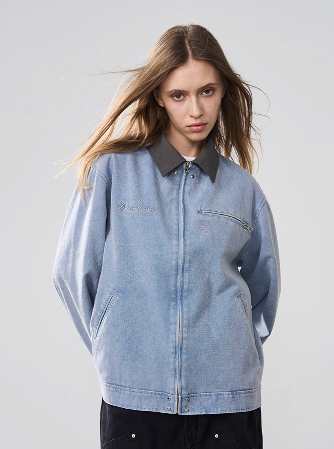 Harsh and Cruel Lapel Collar Embroidered Jacket