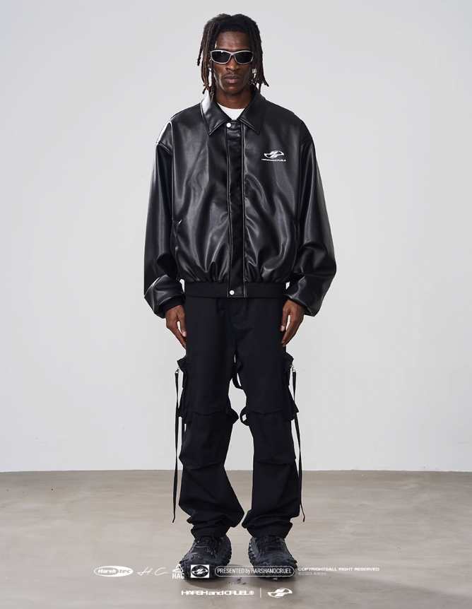 Harsh and Cruel Motorcycle Loose Leather Jacket