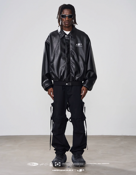 Harsh and Cruel Motorcycle Loose Leather Jacket