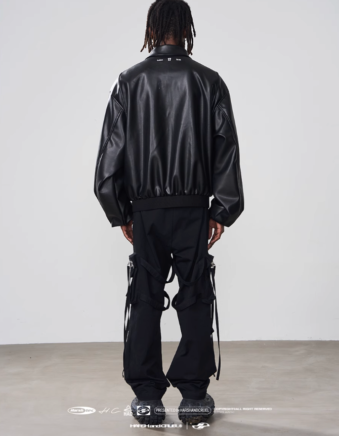 Harsh and Cruel Motorcycle Loose Leather Jacket