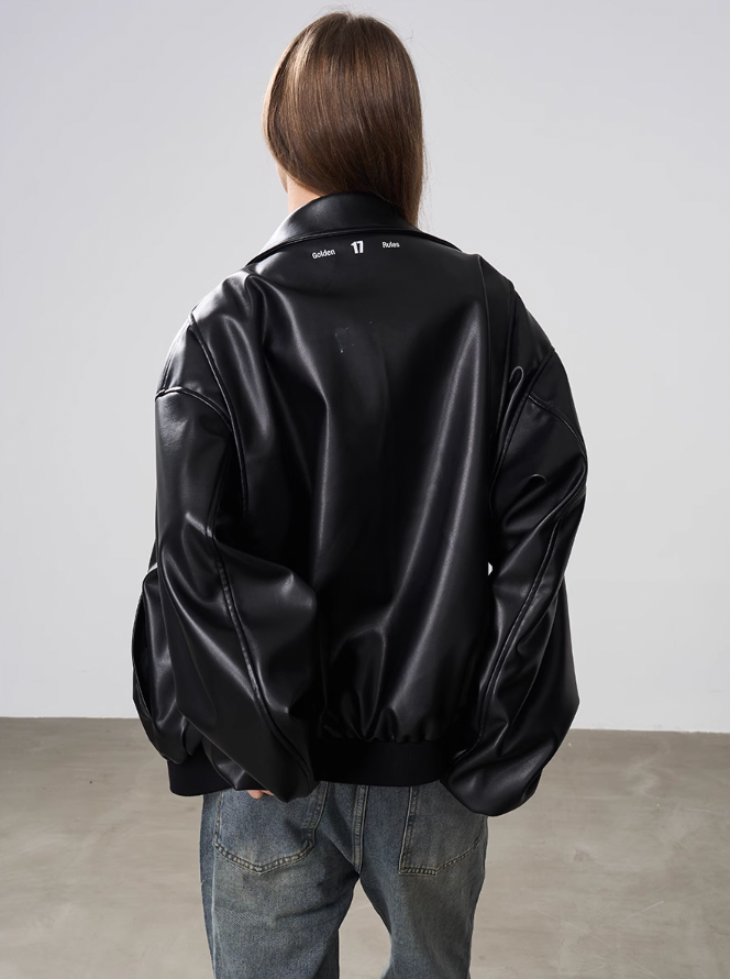 Harsh and Cruel Motorcycle Loose Leather Jacket