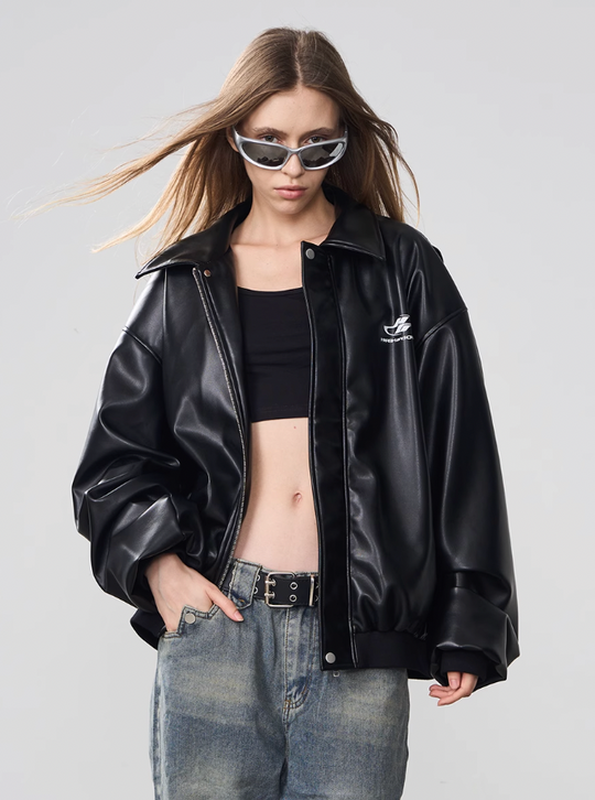 Harsh and Cruel Motorcycle Loose Leather Jacket