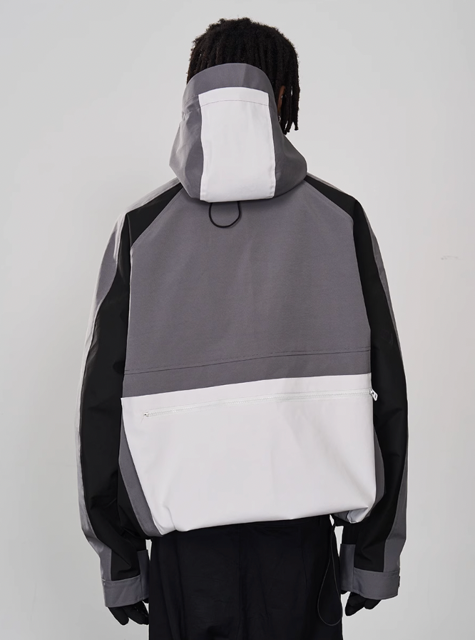 Harsh and Cruel 3D Pockets Deconstructed Patchwork Jacket