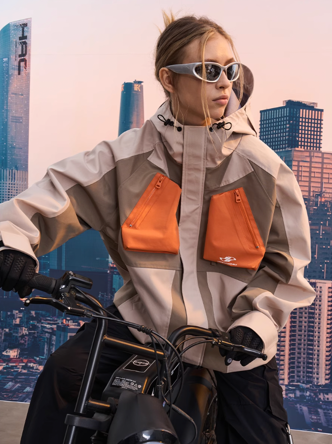 Harsh and Cruel 3D Pockets Deconstructed Patchwork Jacket