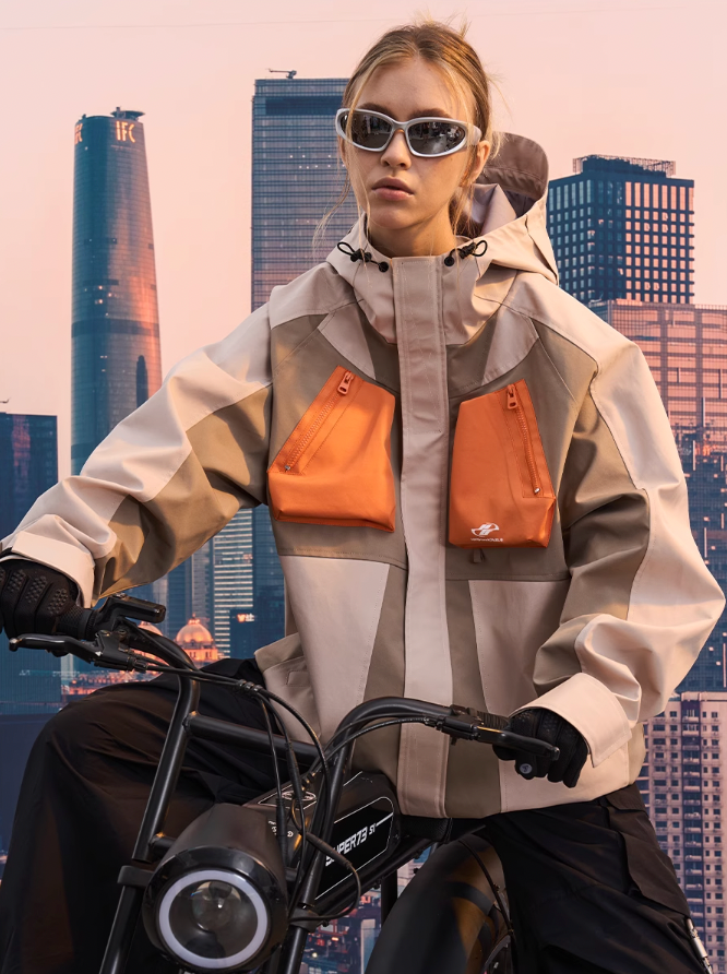 Harsh and Cruel 3D Pockets Deconstructed Patchwork Jacket