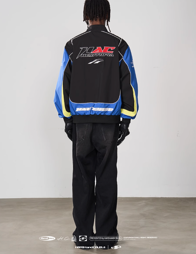 Harsh and Cruel Splicing Contrast Racing Coach Jacket