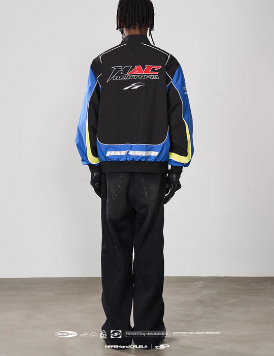 Harsh and Cruel Splicing Contrast Racing Coach Jacket