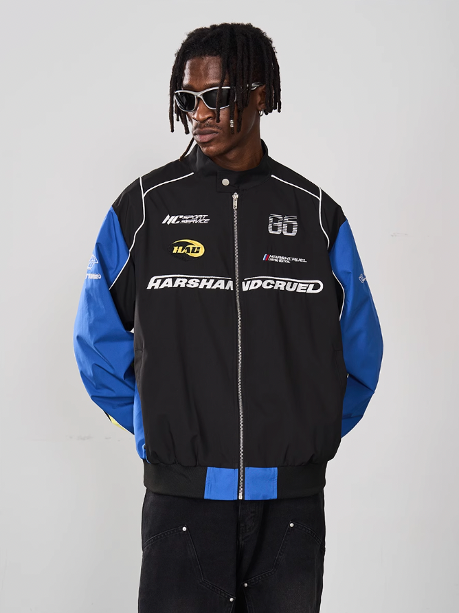 Harsh and Cruel Splicing Contrast Racing Coach Jacket