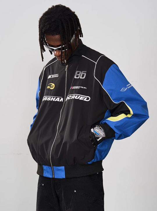 Harsh and Cruel Splicing Contrast Racing Coach Jacket