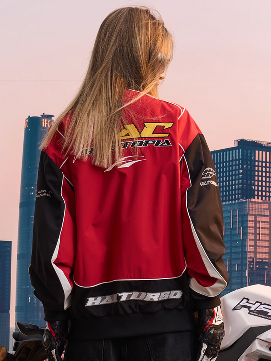 Harsh and Cruel Splicing Contrast Racing Coach Jacket