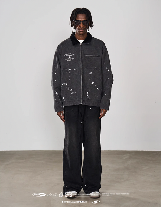 Harsh and Cruel Splash Ink Embroidered Loose Jacket